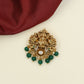 Antique Jade BIlle with Detailed Lakshmi Centre and Twin Elephants