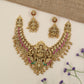 Antique Necklace with Detailed Lakshmi Work and Symmetrical Ganda Berunda Design