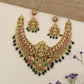 Antique Necklace with Detailed Lakshmi Work and Symmetrical Ganda Berunda Design