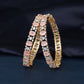 Gj Bangles showcasing Alternating Oval Settings with Intricate Openwork