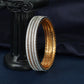 Fine Gj Bangles with Four Parallel Accent Rows and Sleek Detailing