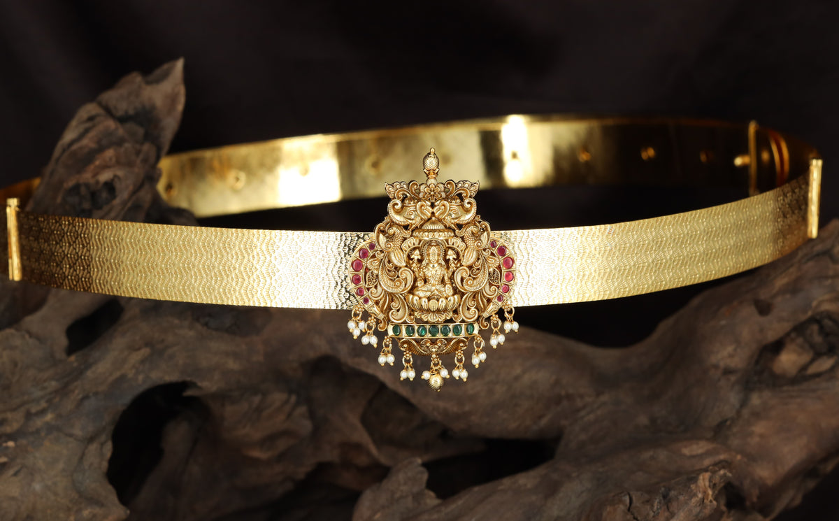 Lakshmi Antique Dabu with peacock and elephant designs