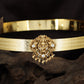 Antique Dabu with detailed Lakshmi design and hanging drops