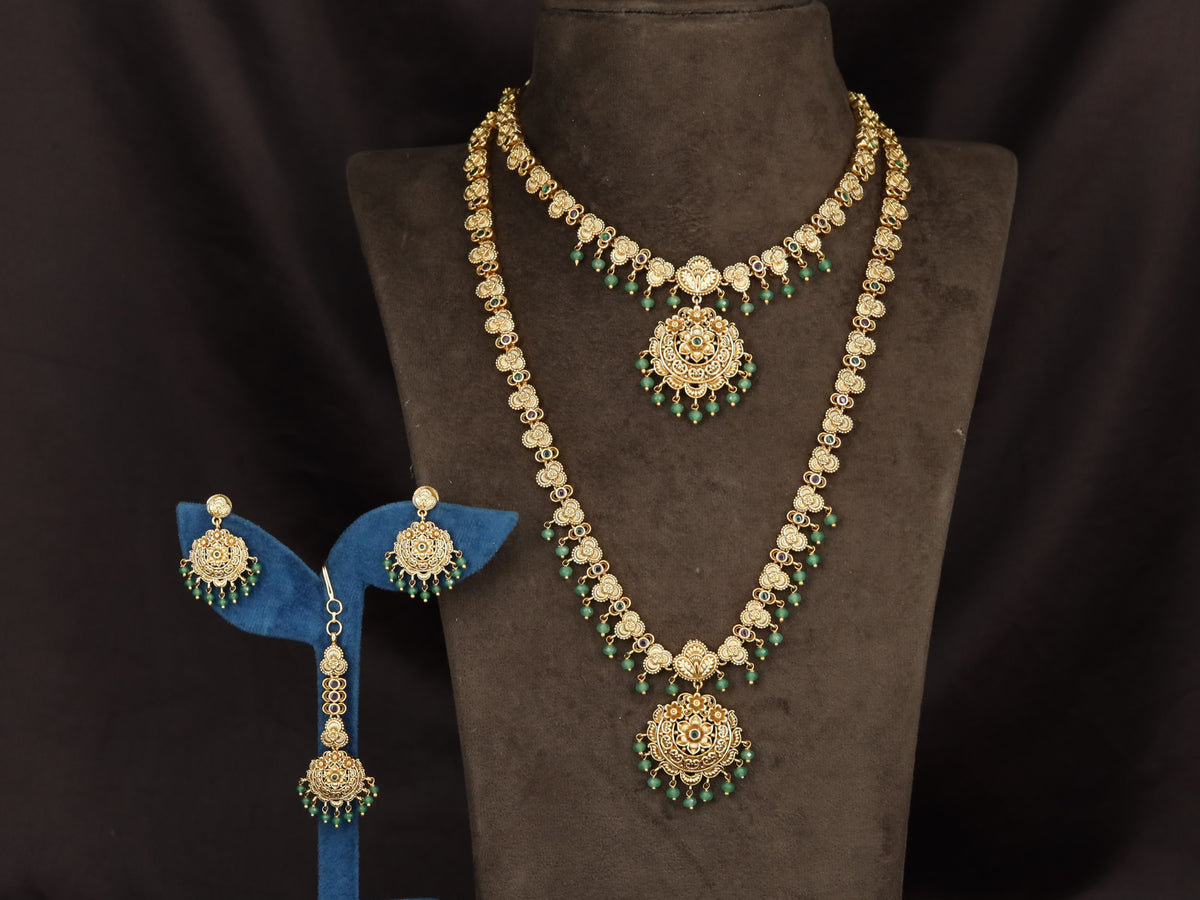Statement Antique Combo Set with matching pendant and earrings