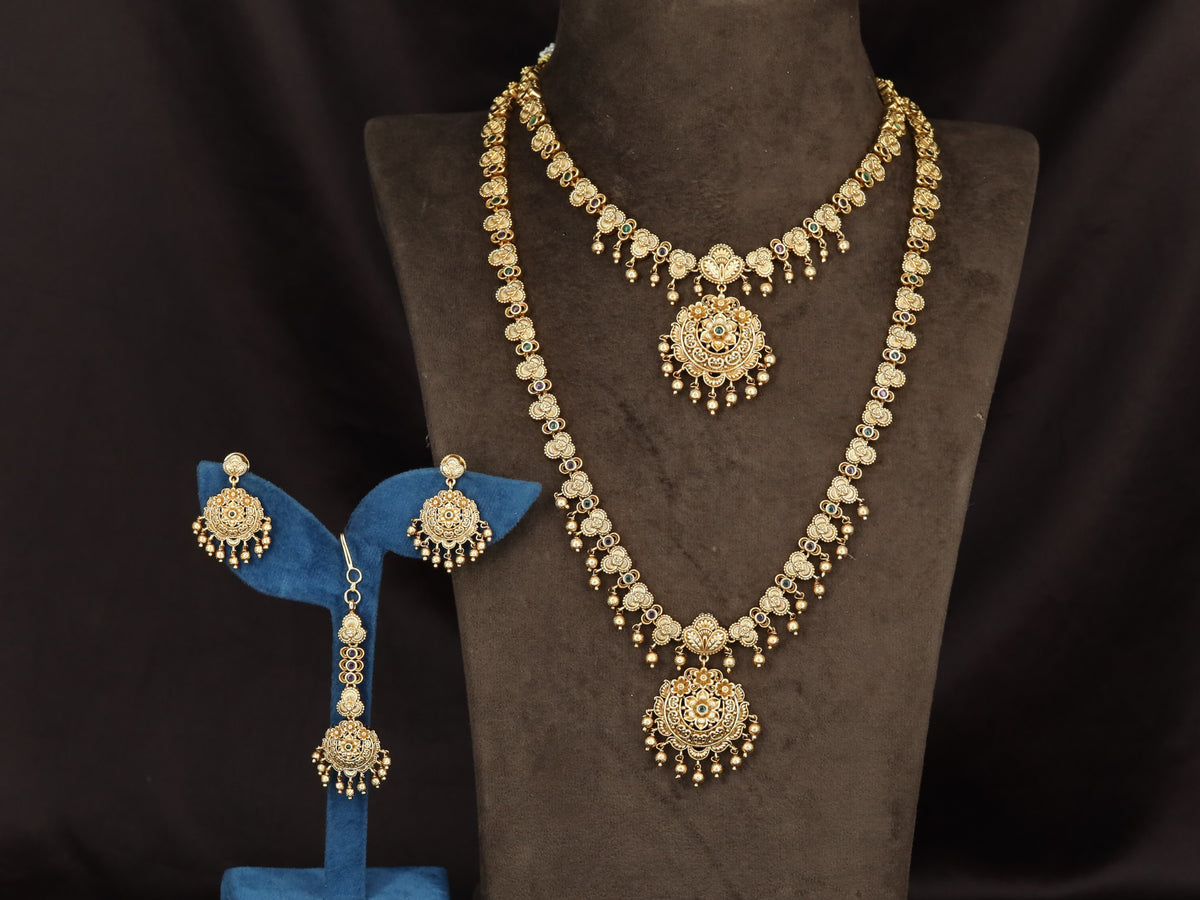 Statement Antique Combo Set with matching pendant and earrings
