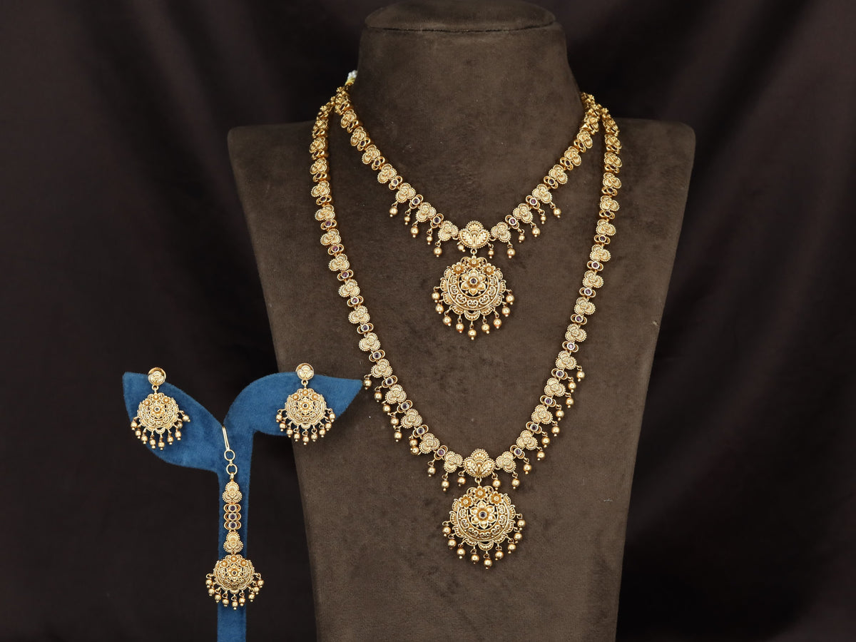 Statement Antique Combo Set with matching pendant and earrings