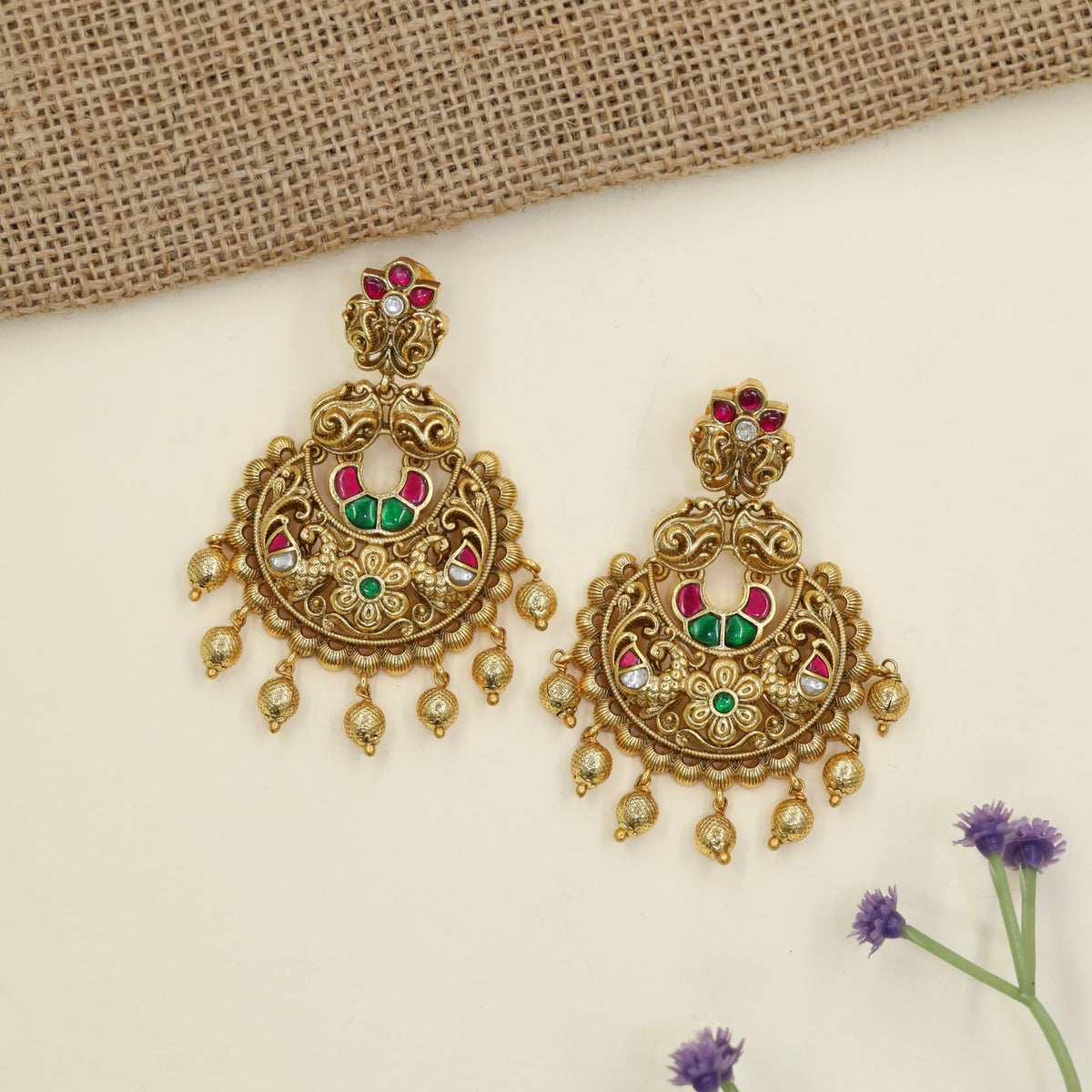 Premium Antique Hangings featuring peacock and floral detailing