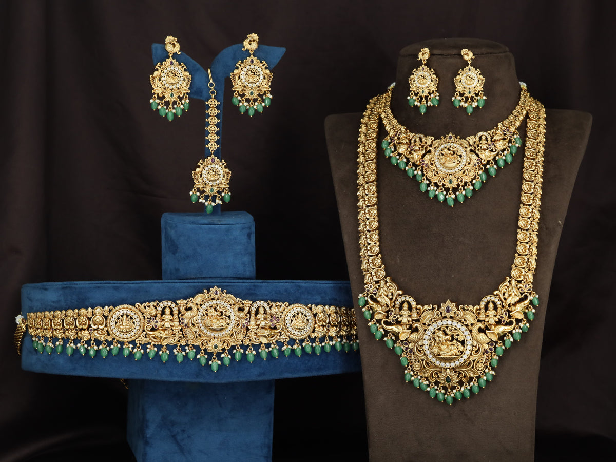 Antique Combo Set showcasing Ganesh deity elements with refined scrollwork