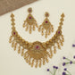 Antique Necklace with intricate floral detailing and paisley elements