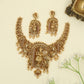 Antique Necklace featuring Krishna centerpiece with symmetrical Peacock detailing