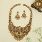 Antique Long Haara featuring Lakshmi Balaji and Peacock craftsmanship