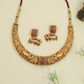 Elegant antique necklace with cow carvings