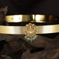 Antique Dabu featuring a seated Lakshmi with lotus detailing