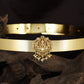Antique Dabu featuring a seated Lakshmi with lotus detailing