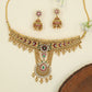 Antique Choker with a broad ornamental band and central floral drop