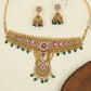 Antique Choker with a broad ornamental band and central floral drop