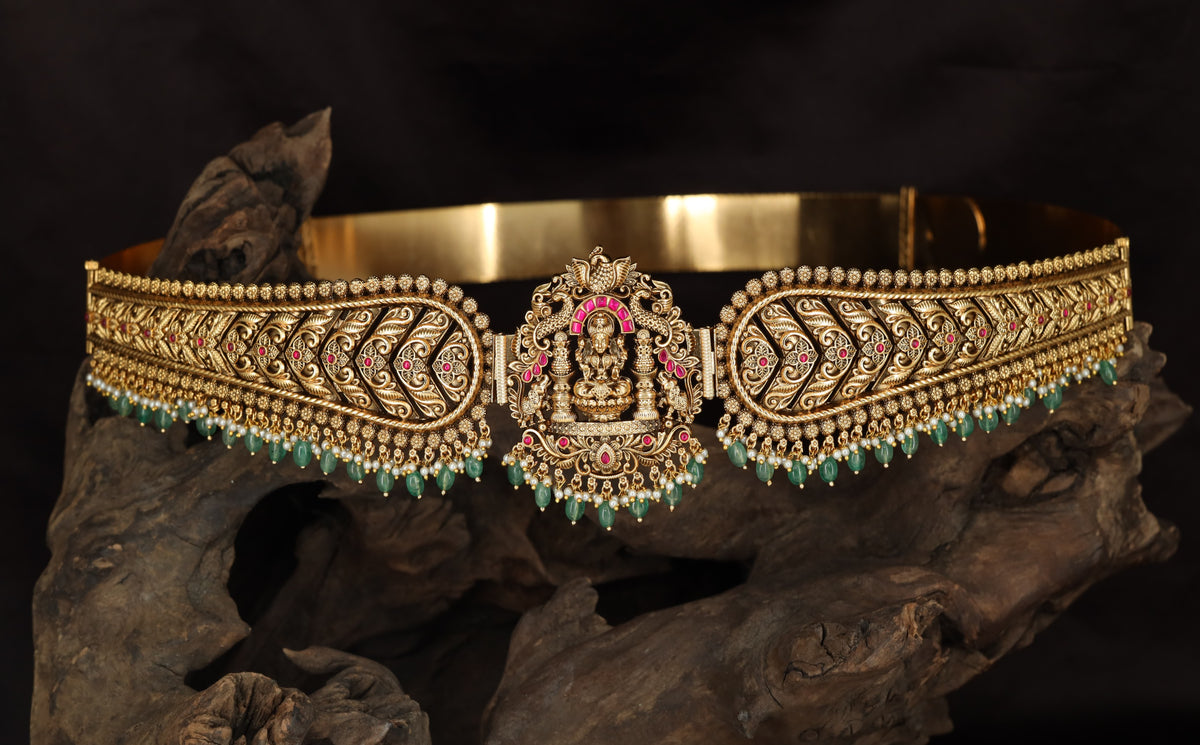 Lakshmi Dabu with elephant and peacock detailing