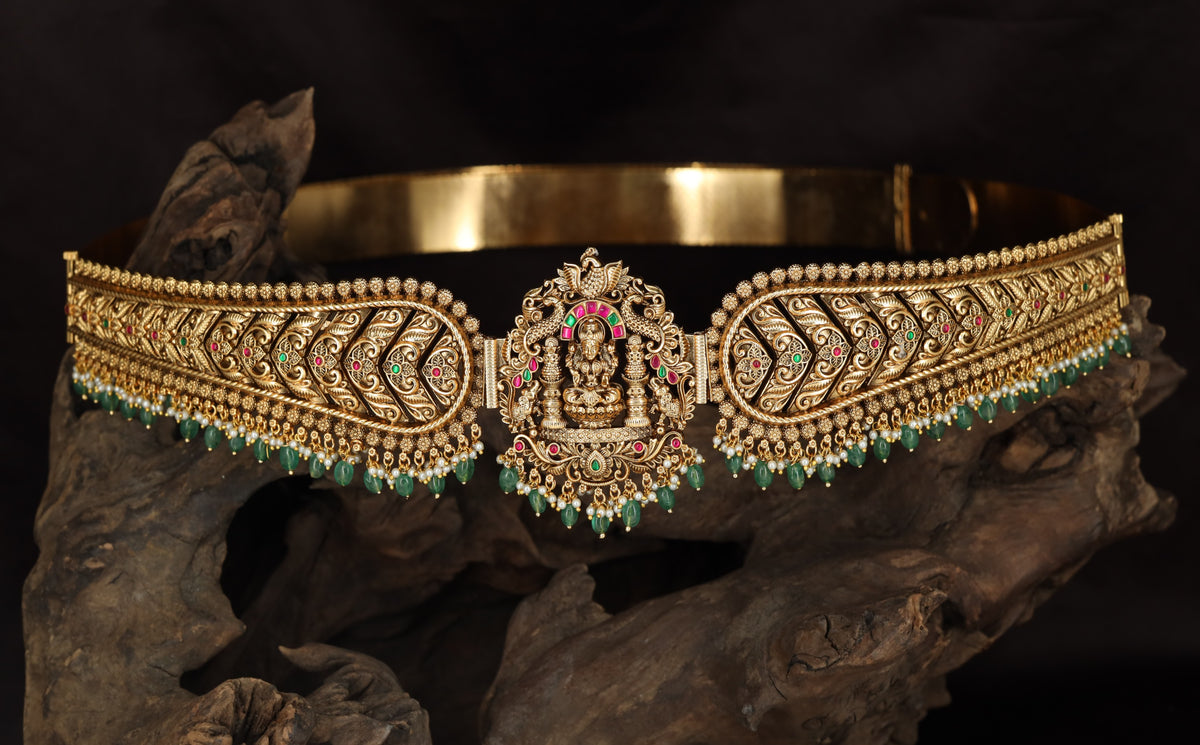 Lakshmi Dabu with elephant and peacock detailing