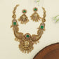Antique Necklace with a prominent Krishna pendant and ornamental curves