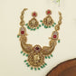 Antique Necklace with a prominent Krishna pendant and ornamental curves