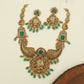 Antique Necklace with a prominent Krishna pendant and ornamental curves