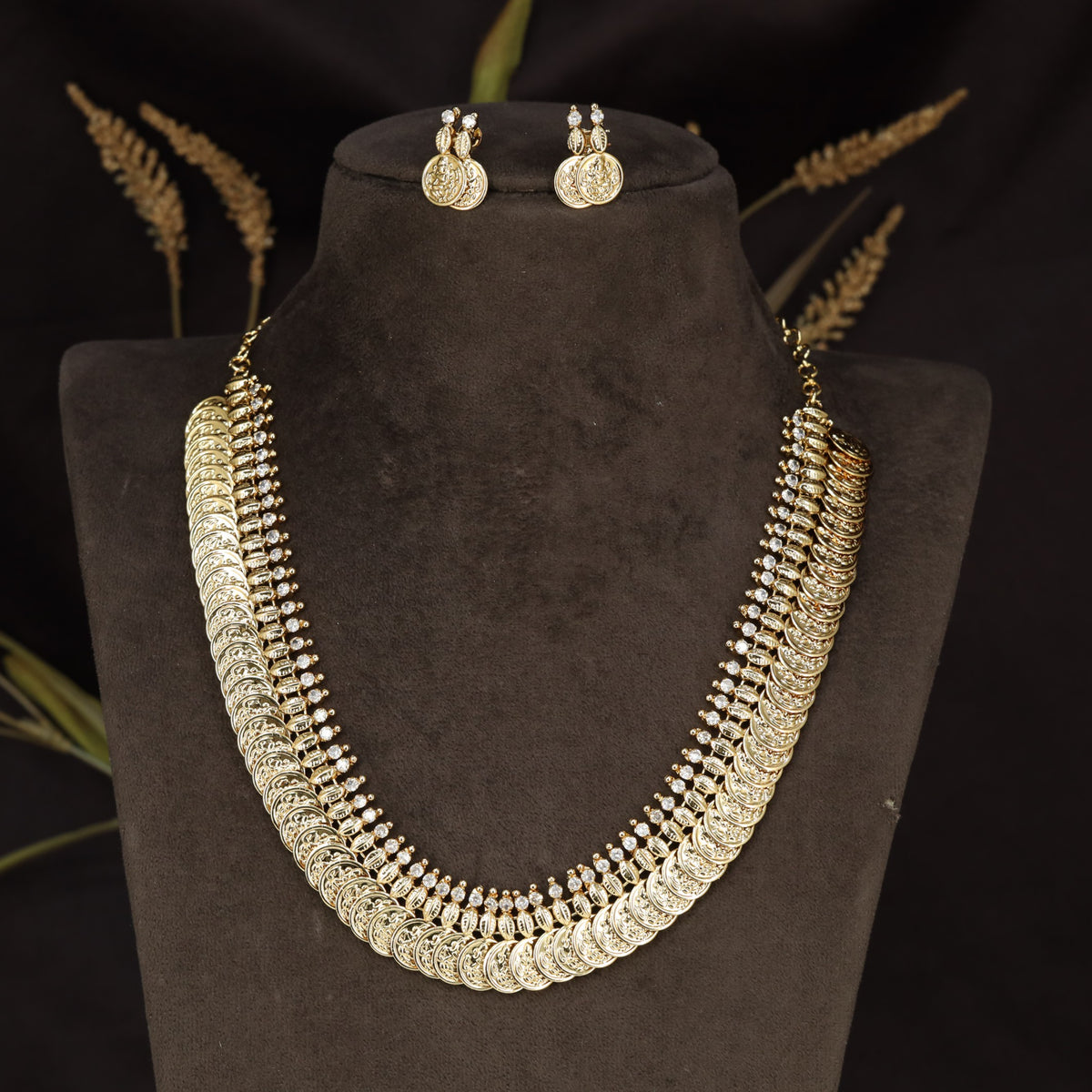 Antique Necklace with repeated circular coin detailing