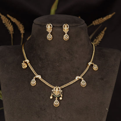 Antique Necklace featuring a detailed Lord Balaji