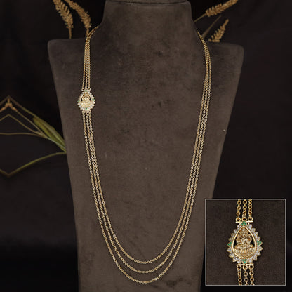 Antique Mope Chain with sculpted Lakshmi and floral framing