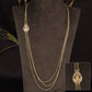 Antique Mope Chain with sculpted Lakshmi and floral framing