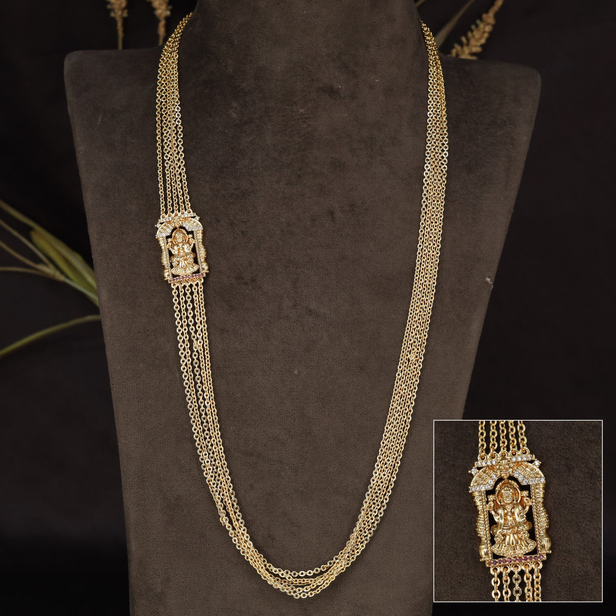 Antique Mope Chain with detailed Lakshmi panel