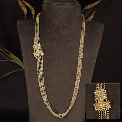 Traditional Lakshmi centre with fine multi strand Antique Mope Chain
