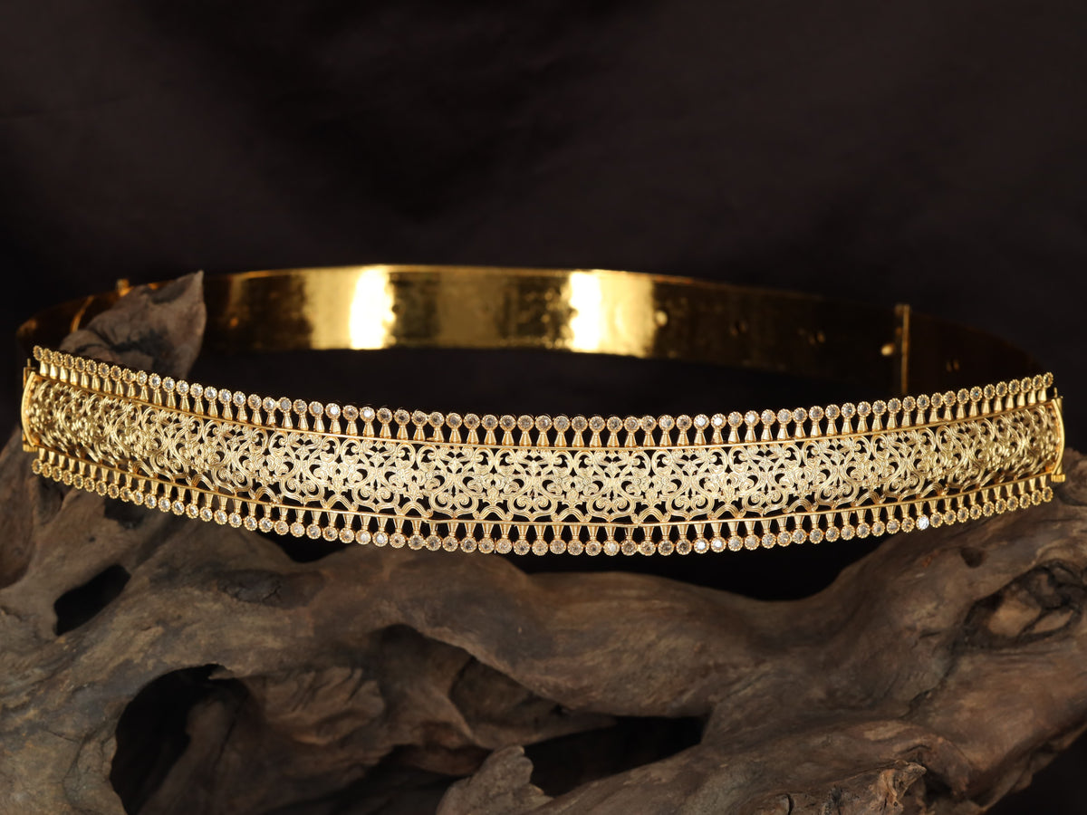 Antique Dabu featuring dense openwork floral patterns