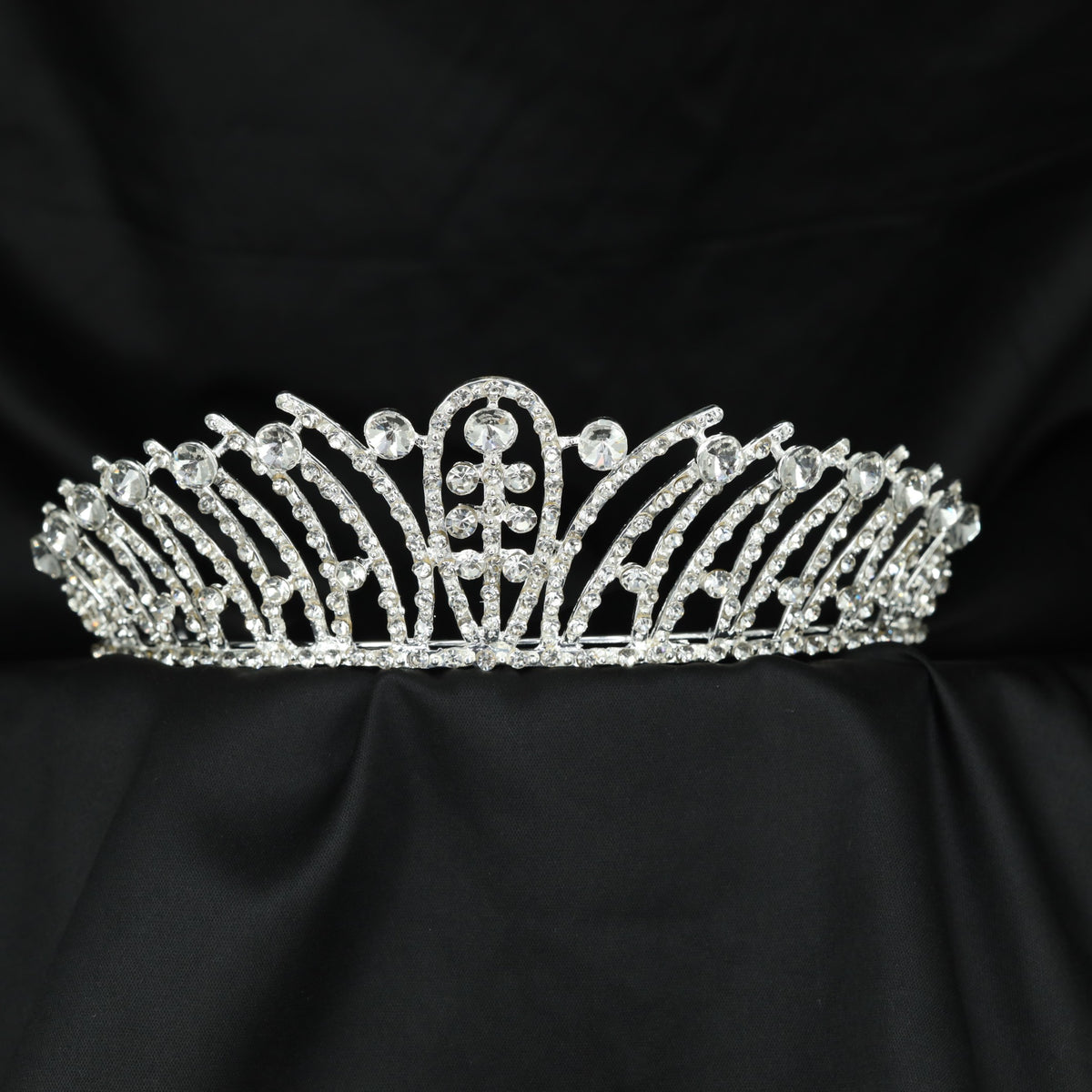 Signature Crown With Flowing Framework And Petal Accents