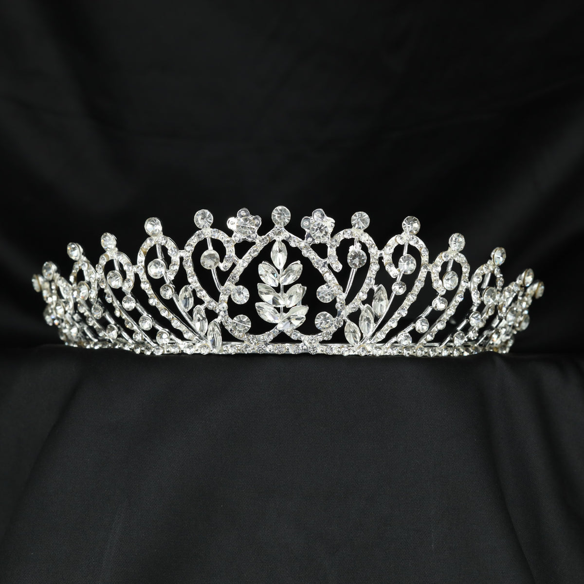Botanical Crown Featuring Curved Floral And Leaf Detailing