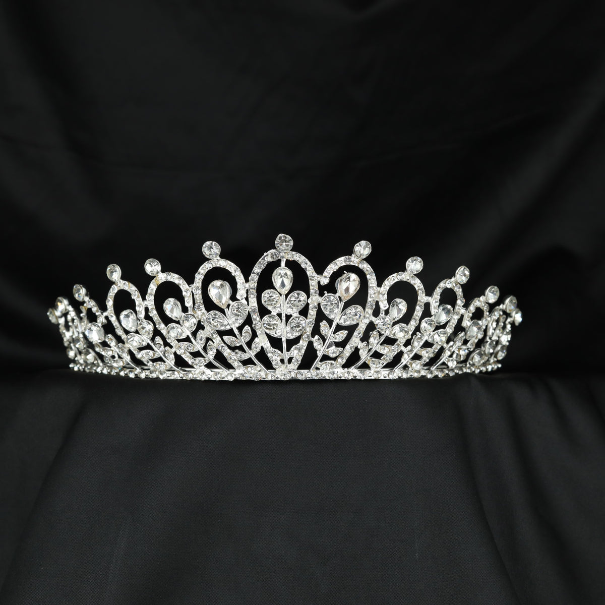 Statement Crown Showcasing Intricate Bloom Patterns