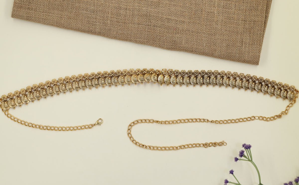 Antique Waist Belt with repeated circular medallion detailing