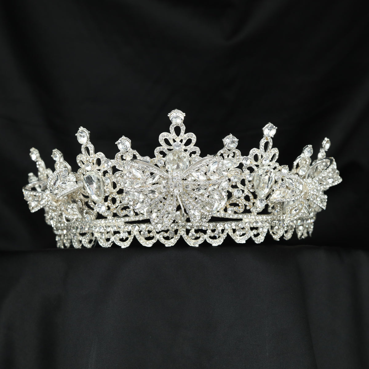 Graceful Crown showcasing butterfly-inspired forms and ornate floral accents