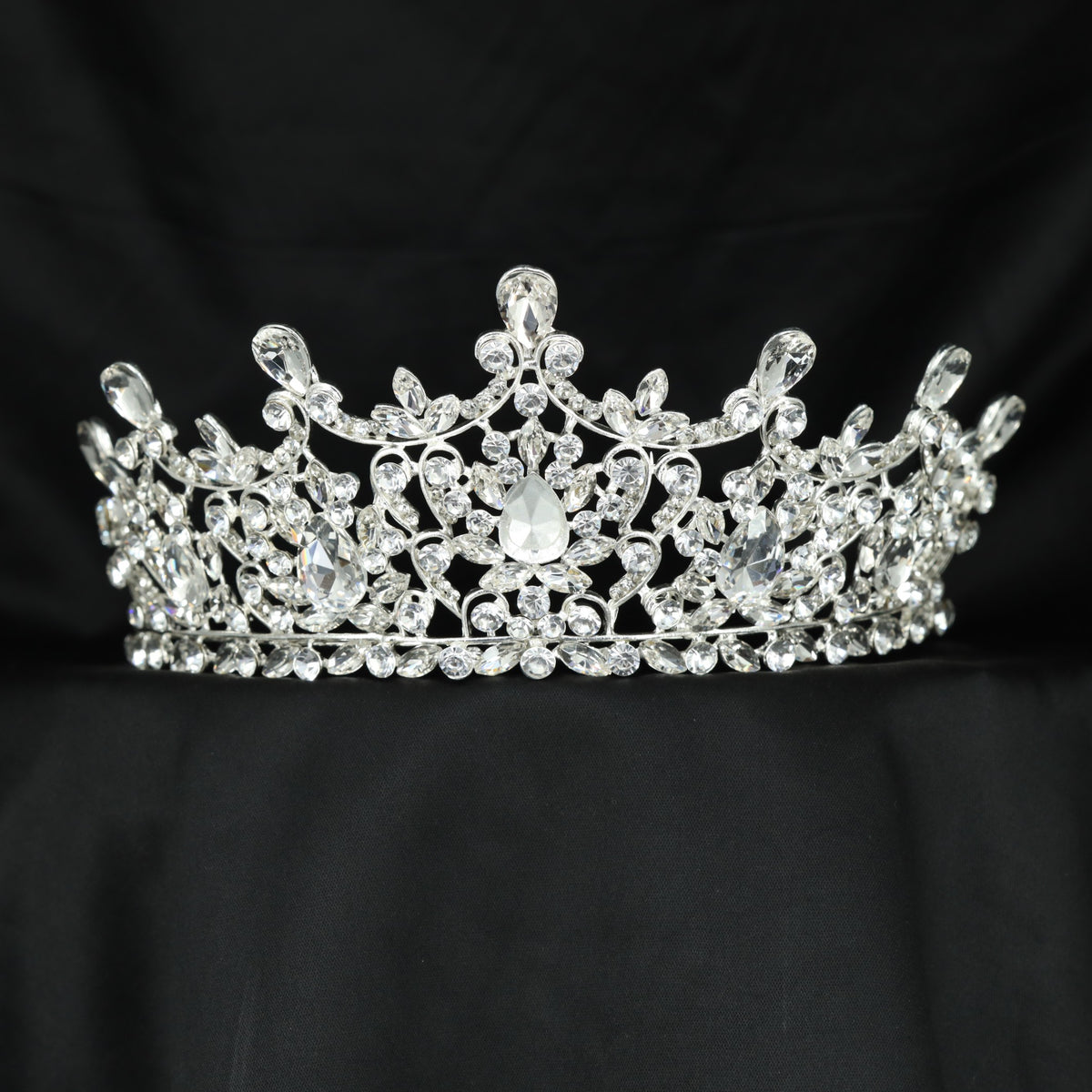 Majestic Crown featuring delicate leaves, curling branches and openwork detailing