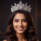 Majestic Crown featuring delicate leaves, curling branches and openwork detailing