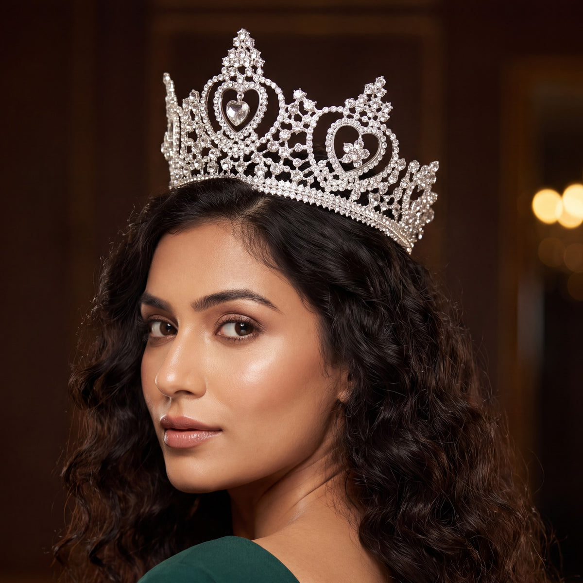 Royal Crown with intricate openwork and a distinctive heart centre