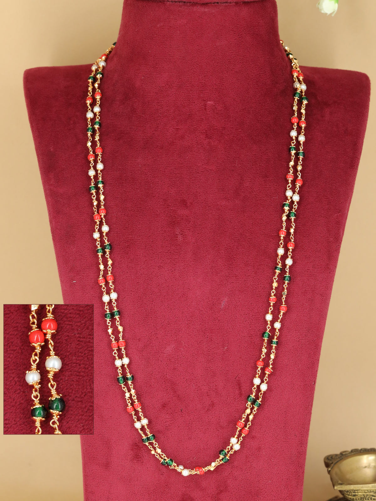 Premium Long Beads Chain With Classic Beaded Chain Design