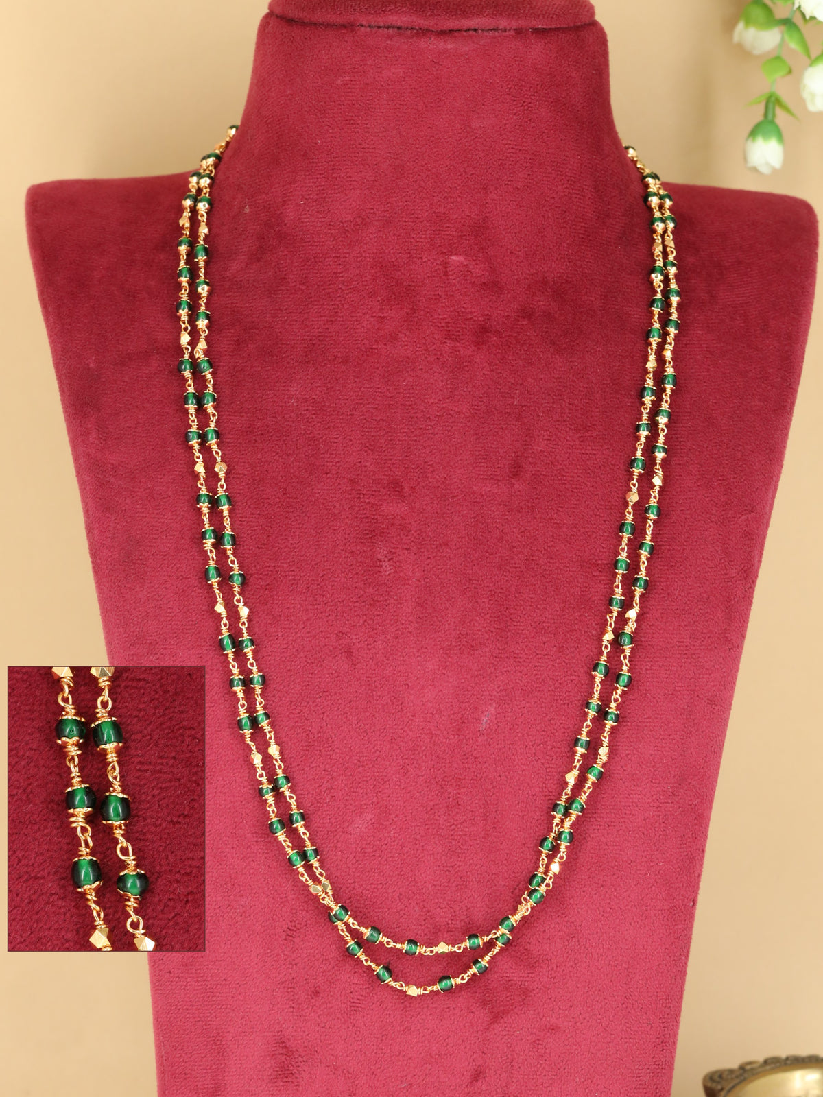 Elegant Long Beads Chain With Intricate Beaded Accents
