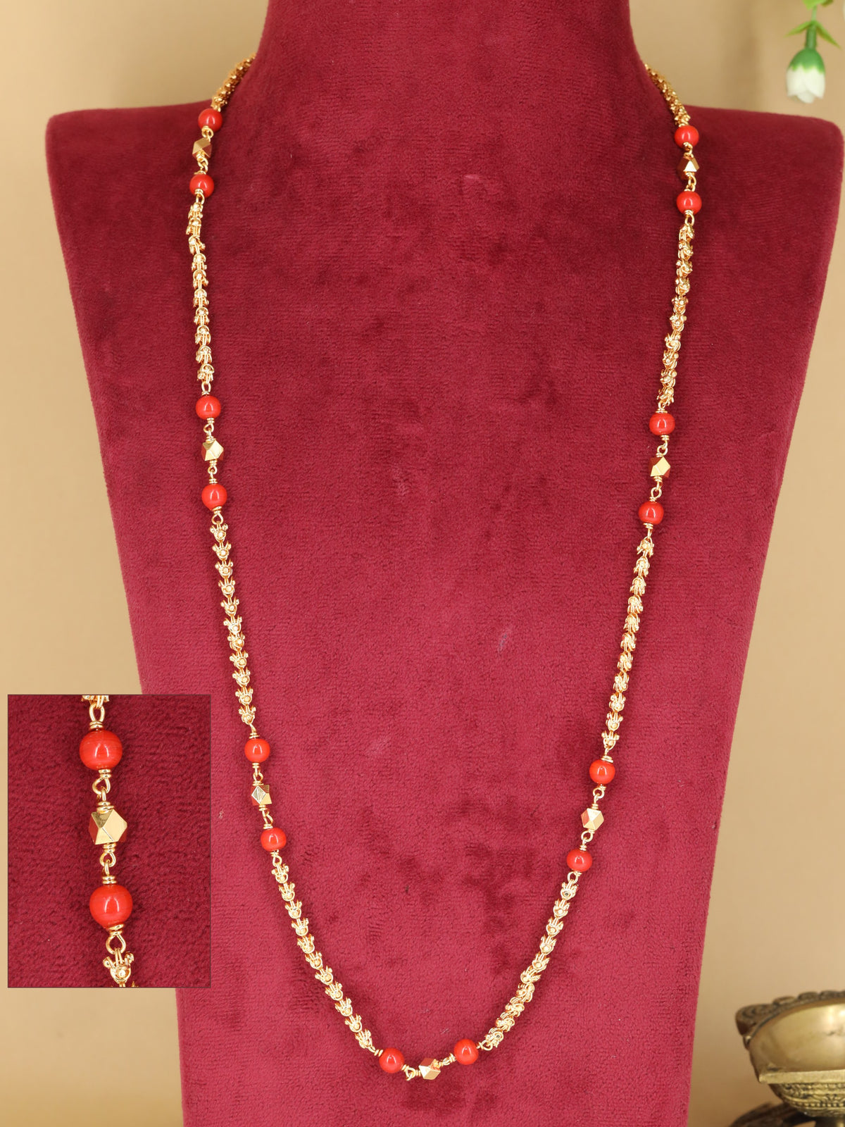 Heritage Beads Chain With Ornamental Bead Accents
