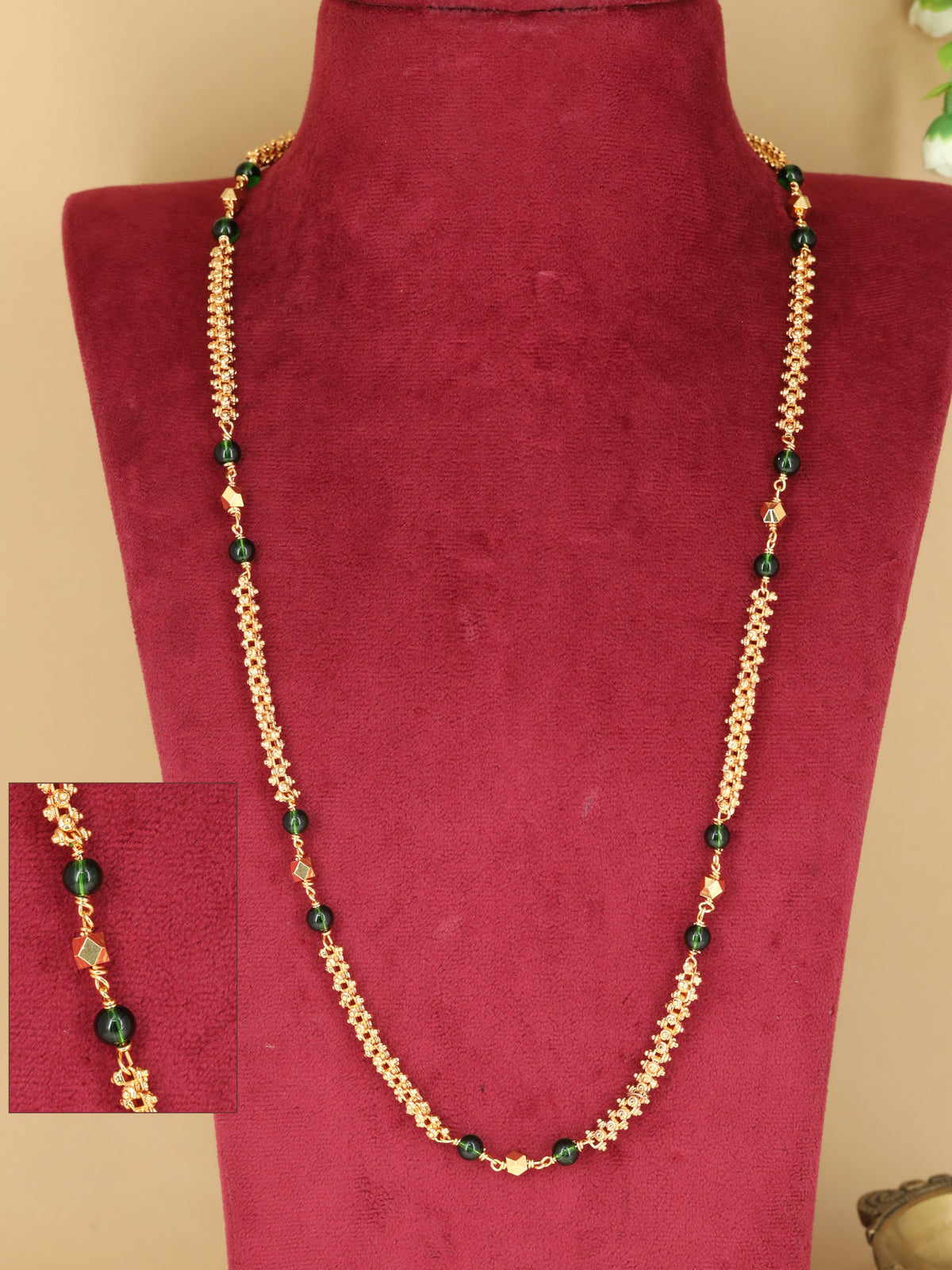 Occasion Wear Beads Chain With Refined Long Strand Style