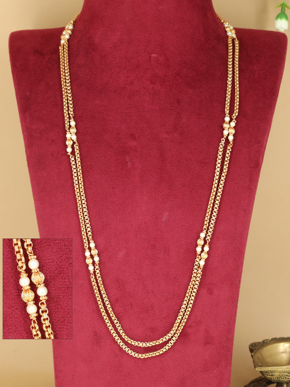 Exclusive Beads Chain With Double Strand Chain Detailing