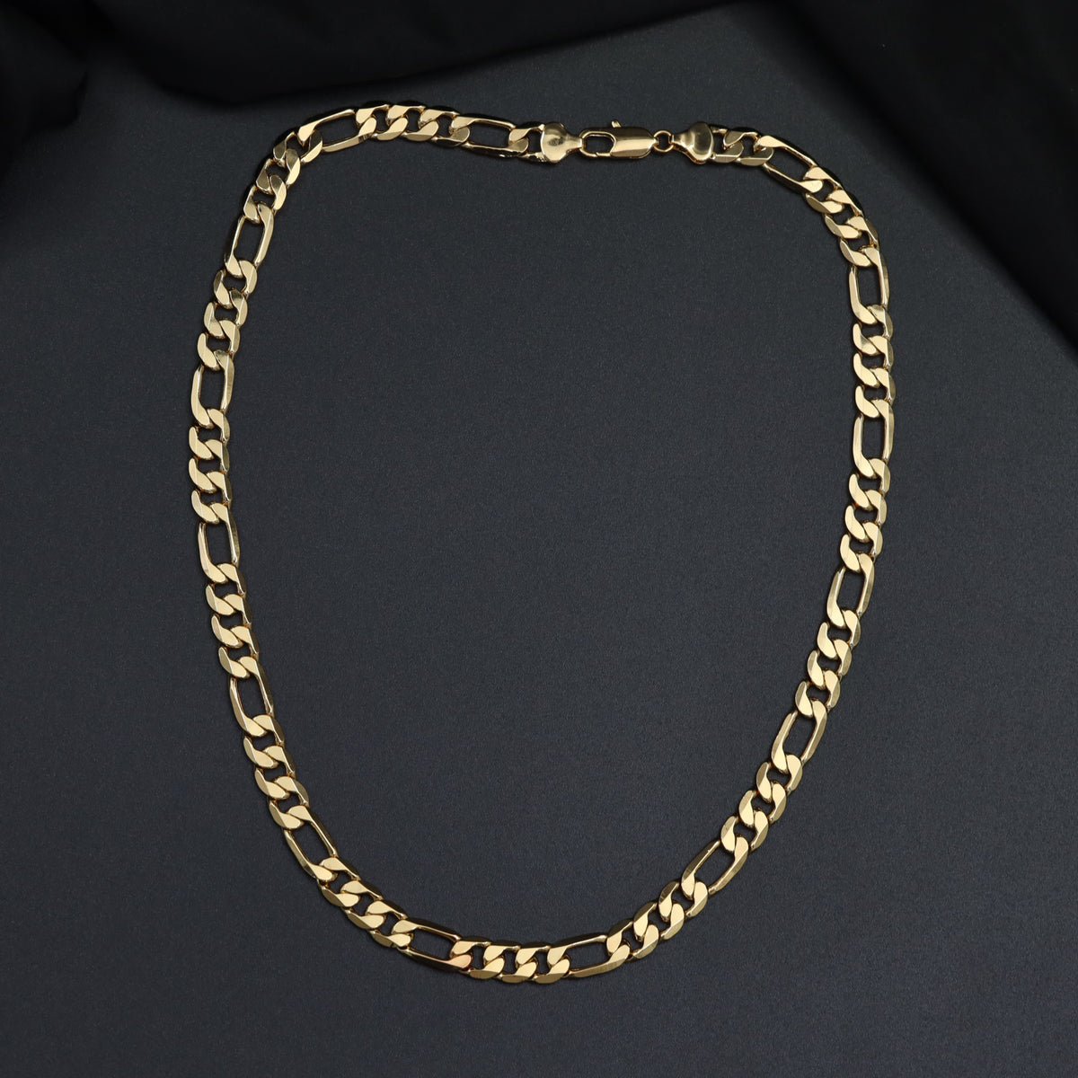 Gold Polish Chain With Mixed Links