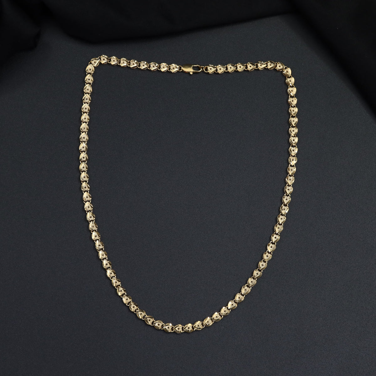 Floral Link Gold Polish Chain