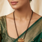 Devotional Balaji Mangalsutra with Detailed Centre Form and Sculpted Side Symbols