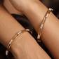 Stylish Twin Strip Bangles with Multi Cluster Stone Detailing