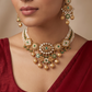 Grand Bridal Kundan Choker With Layered Pearl Strands And Ornamental Drops